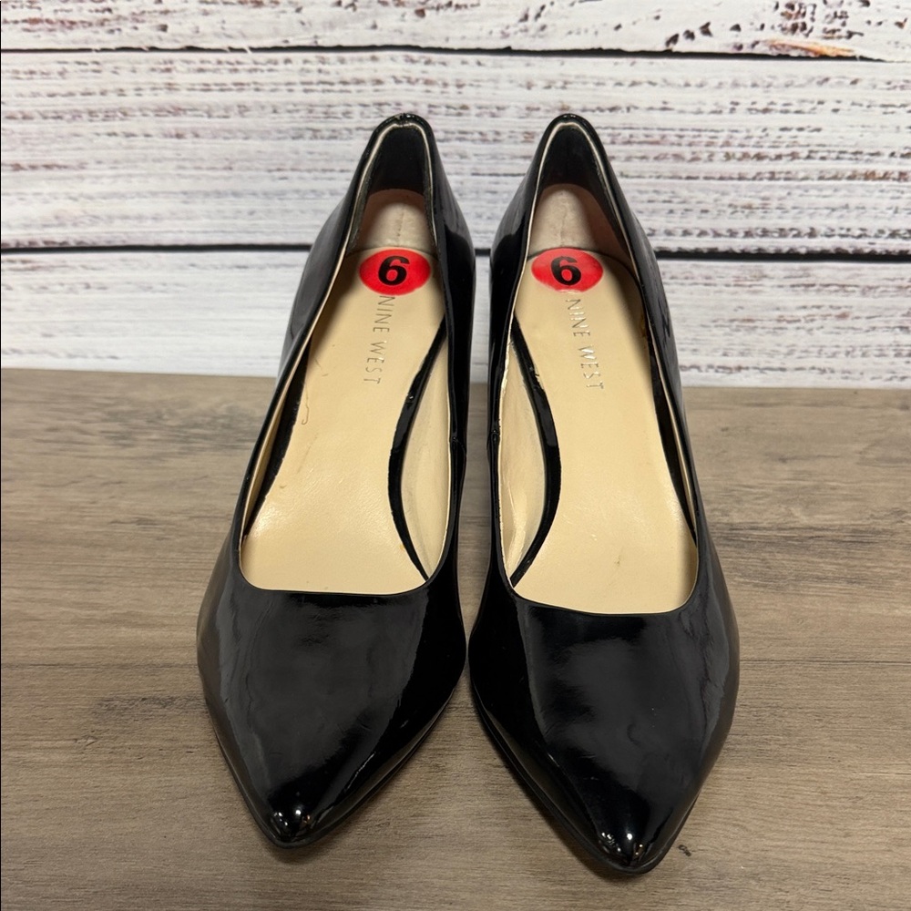 Nine West Black Patent Heels